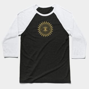 Gold eye with rays Baseball T-Shirt